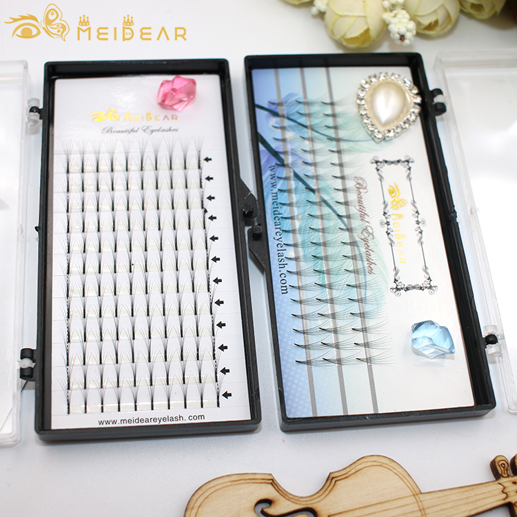 Manufacturer supply handmade pre fan volume lashes extension with own brand